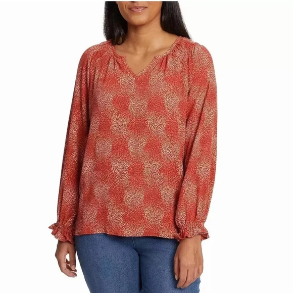 Jessica Simpson ladies v-neck blouse Large - Picture 1 of 7